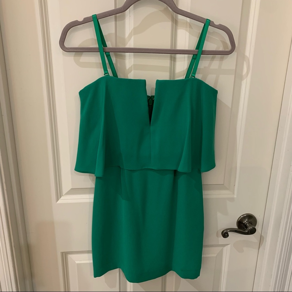 BCBGmaxazria Kelly green dress size 0 worn once